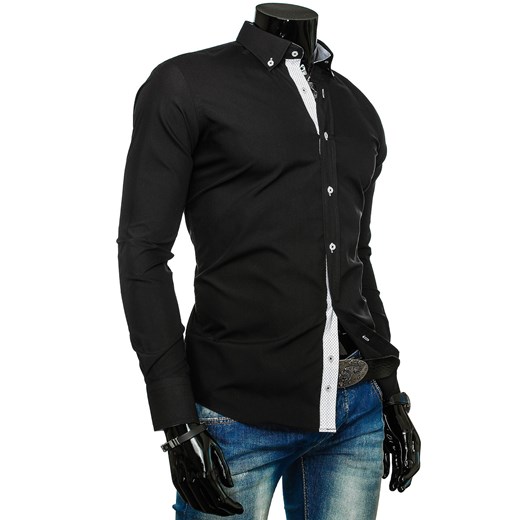 Koszula z długim rękawem (dx0260) dstreet czarny modne