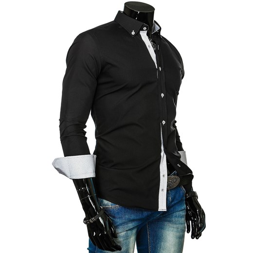 Koszula z długim rękawem (dx0260) dstreet czarny prosty