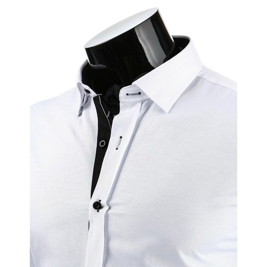 Męska koszula (dx0638) dstreet szary Koszule męskie slim