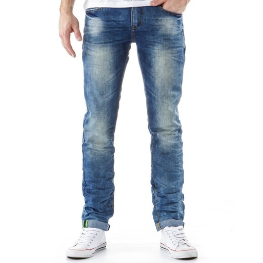 Męskie jeansy (ux0168) dstreet niebieski z zamkiem