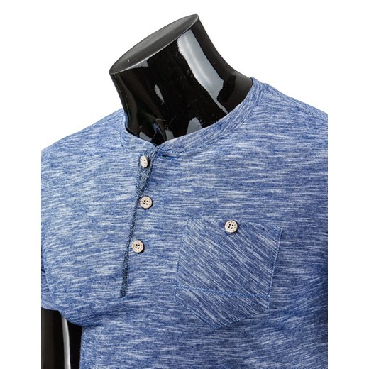Koszulka męska z krótkim rękawem (rx1395) dstreet niebieski tkanina