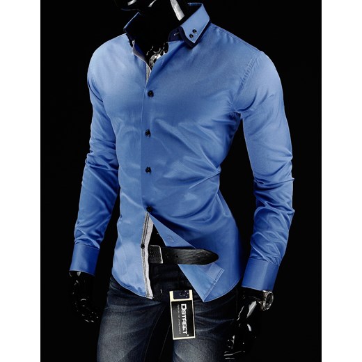 Koszula z długim rękawem (dx0366) dstreet niebieski elegancki