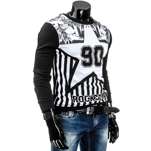 Bluza męska czarna (bx1025) dstreet czarny młodzieżowy