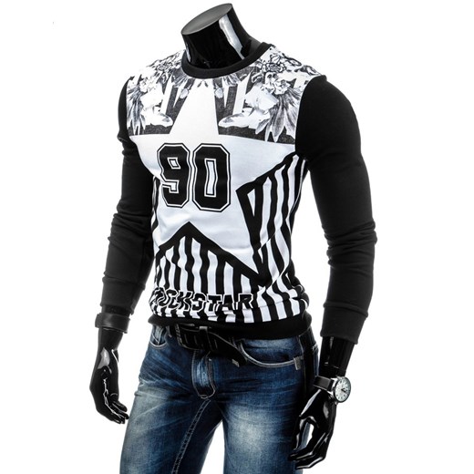Bluza męska czarna (bx1025) dstreet czarny sportowy