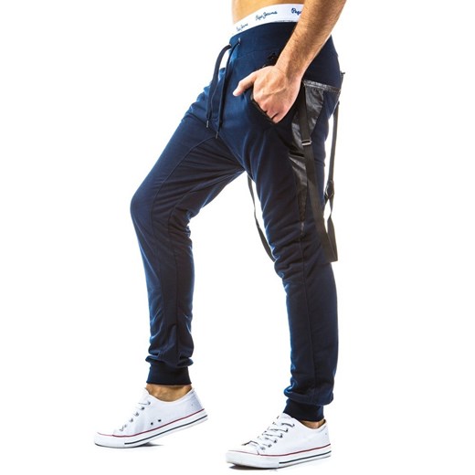 Spodnie typu baggy (ux0233) dstreet bialy Spodnie dresowe męskie
