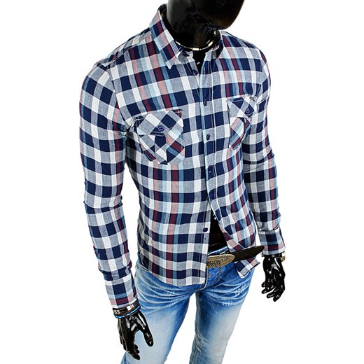 Koszula z długim rękawem (dx0009) dstreet niebieski rękawy