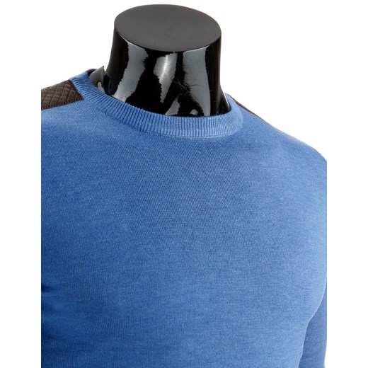 Sweter męski niebieski (wx0694) dstreet niebieski modne