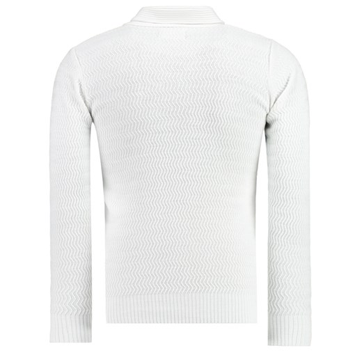 Sweter męski biały (wx0728) dstreet szary męskie