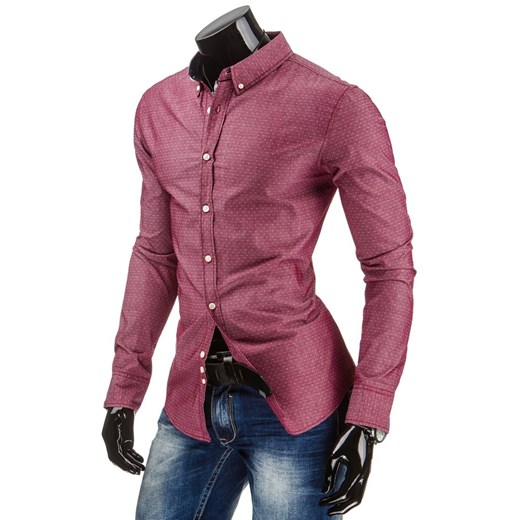 Koszula z długim rękawem (dx0748) dstreet fioletowy koszule