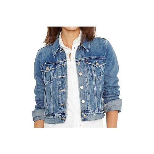 Levis Kurtki jeansowe Veste Authentic Trucker Moonshine Levis spartoo niebieski Kurtki damskie jeansowe