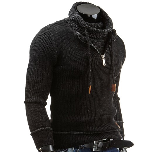 Sweter (wx0519) dstreet czarny męskie