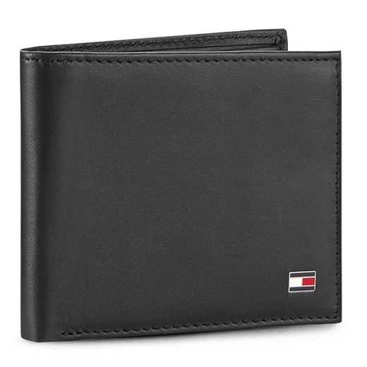 Mały Portfel Męski TOMMY HILFIGER - Eton Mini Cc Wallet AM0AM00655 Black 002 eobuwie-pl szary bez wzorów