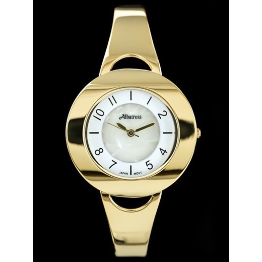 Zegarek damski ALBATROSS ABBA44 (za523a) zegarki-cc brazowy złota