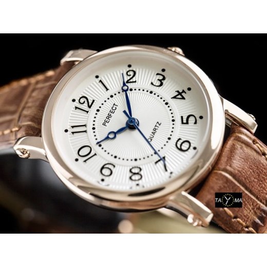 Zegarek damski PERFECT A220 - brown (zp746c) zegarki-cc brazowy Zegarki damskie