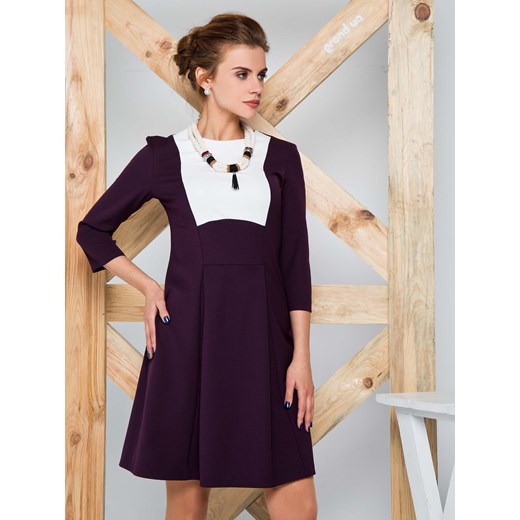 Sukienka z nowoczesnej tkaniny garniturowej purpurowy the-cover czarny oversize