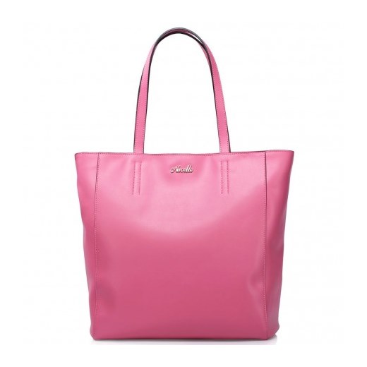 Ładny i wygodny shopper bag różowy stylowagalanteria-com rozowy skóra