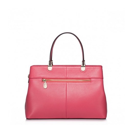 NUCELLE Skórzana damska torebka do ręki Różowa stylowagalanteria-com rozowy skóra