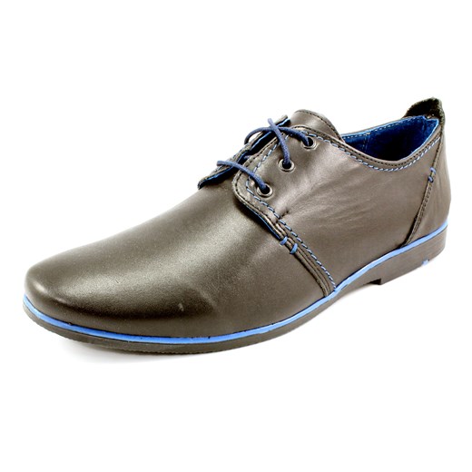KENT 209 CZARNY-GRANAT - Męskie wygodne buty ze skóry naturalnej sklep-obuwniczy-kent brazowy jesień