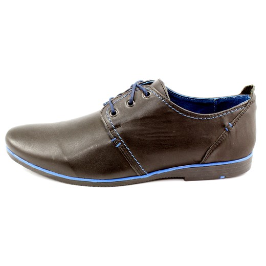KENT 209 CZARNY-GRANAT - Męskie wygodne buty ze skóry naturalnej sklep-obuwniczy-kent  Półbuty skórzane męskie