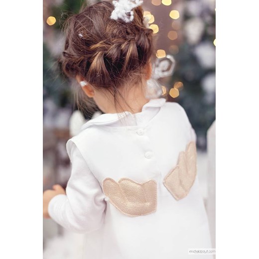 Sukienka Little Angel kids-showroom-pl bialy wiosna