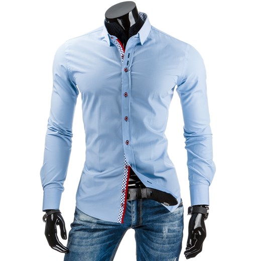 Koszula męska DSTREET błękitna (dx0920) dstreet niebieski bawełna