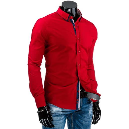 Koszula męska DSTREET czerwony (dx0931) dstreet czerwony fit