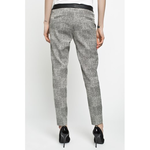 Spodnie damskie - Answear - Spodnie Intuition answear-com szary Spodnie skórzane damskie