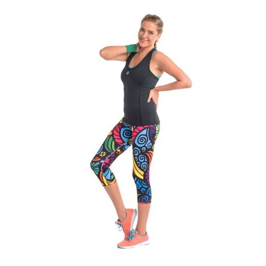 Getry Kolorowe Legginsy 3/4 Colored Mosaic II - OSTK-04L nessi-sportswear  damskie