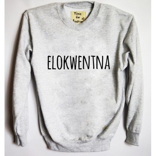 Bluza"ELOKWENTNA" time-for-fashion szary młodzieżowy
