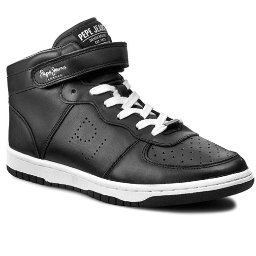 Sneakersy PEPE JEANS - Lindasy Basic PLS30203  Black 999 eobuwie-pl szary jesień