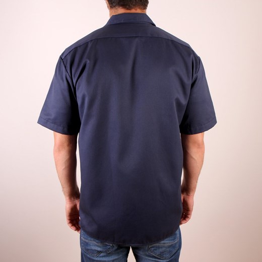 Koszula Dickies 1574 Short Sleeve Work Shirt - Navy brandsplanet-pl szary T-shirty