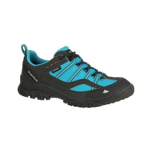 Buty turystyczne niskie damskie Arpenaz 100 L Novadry nieb. decathlon szary płaska podeszwa