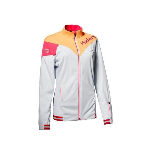 Kurtka KIPRUN WARM UP damska decathlon szary Kurtki damskie sportowe