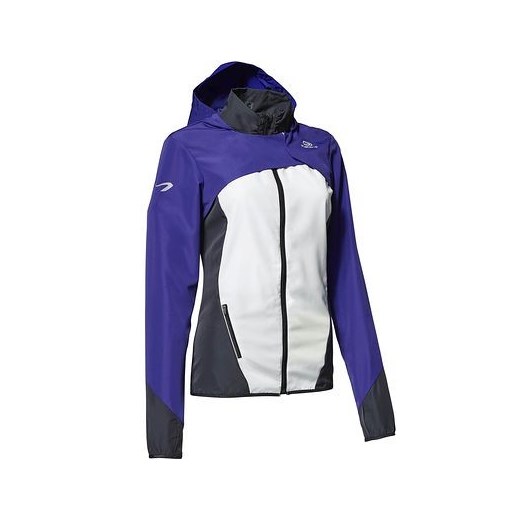 Kurtka 3 w 1 ELIO damska nieb decathlon fioletowy Kurtki damskie sportowe