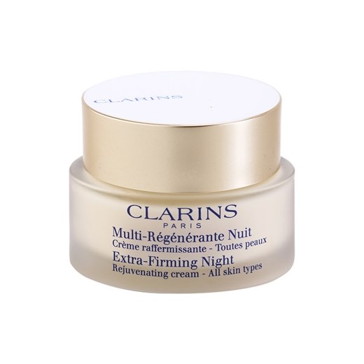 Clarins Multi-Regenerante odmładzający krem na noc do wszystkich rodzajów skóry (Extra - Firming Night Cream) 50 ml + do każdego zamówienia upominek. iperfumy-pl bialy skóra