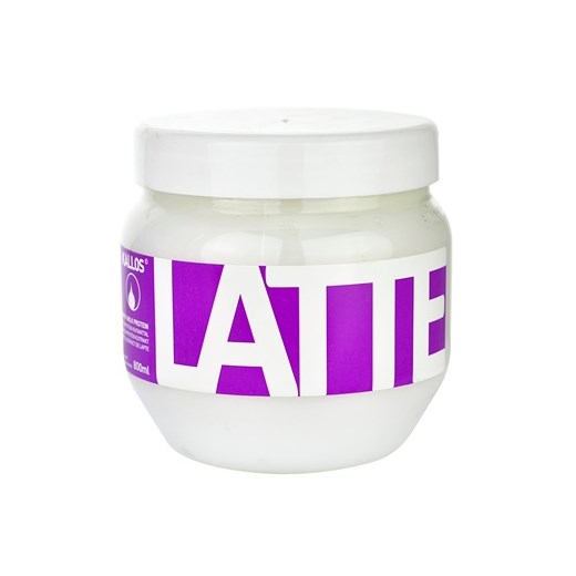 Kallos Latte maseczka  do włosów zniszczonych zabiegami chemicznymi (Hair Mask) 800 ml + do każdego zamówienia upominek. iperfumy-pl bialy 