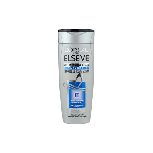L'Oréal Paris Elseve Anti-Dandruff szampon przeciwłupieżowy dla mężczyzn 250 ml + do każdego zamówienia upominek. iperfumy-pl szary męskie