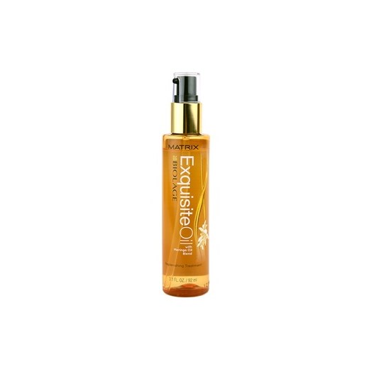 Matrix Biolage Exquisite odżywczy olejek do wszystkich rodzajów włosów (Replenishing Treatment with Moringa Oil Blend) 92 ml + do każdego zamówienia upominek. iperfumy-pl zolty odżywcze