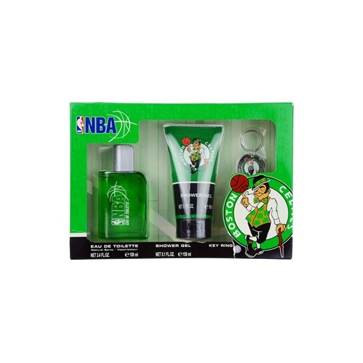 NBA Boston Celtics zestaw upominkowy I. woda toaletowa 100 ml + żel pod prysznic 150 ml + breloczek na klucze + do każdego zamówienia upominek. iperfumy-pl zielony