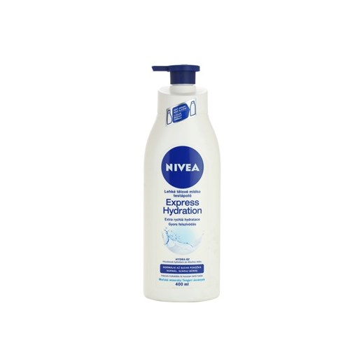 Nivea Express Hydration lekkie mleczko do ciała do skóry normalnej i suchej (Light Body Milk) 400 ml + do każdego zamówienia upominek. iperfumy-pl bezowy skóra