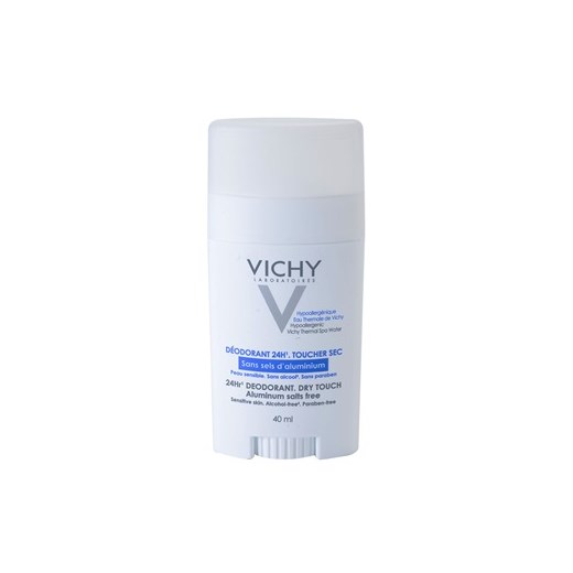 Vichy Deodorant dezodorant w sztyfcie do skóry wrażliwej (24Hr Deodorant. Dry touch. Aluminium salts free) 40 ml + do każdego zamówienia upominek. iperfumy-pl niebieski skóra