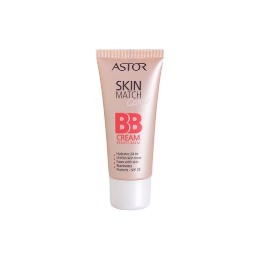 Astor SkinMatch Care nawilżający krem BB 5 in 1 odcień 200 Nude SPF 25 (BB Cream Beauty Balm) 30 ml + do każdego zamówienia upominek. iperfumy-pl bezowy krem nawilżający
