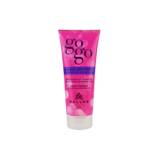 Kallos Gogo szampon regenerujący (Repair Shampoo for Normal, Dry and Brittle Hair) 200 ml + do każdego zamówienia upominek. iperfumy-pl rozowy 