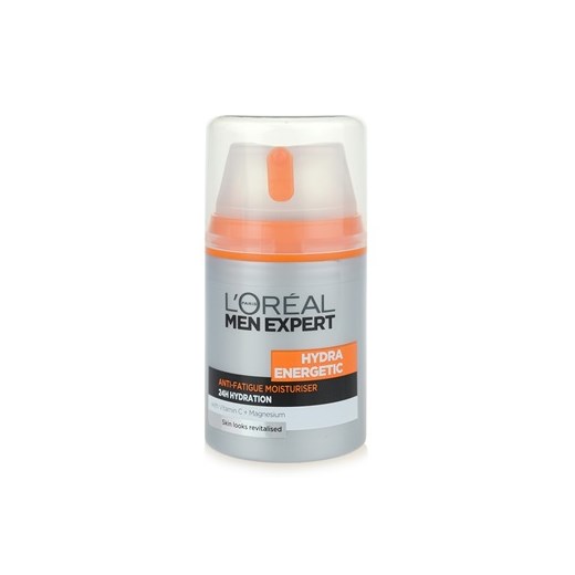 L'Oréal Paris Men Expert Hydra Energetic krem nawilżający przeciw oznakom zmęczenia (Anti-Fatigue Moisturiser) 50 ml + do każdego zamówienia upominek. iperfumy-pl pomaranczowy krem nawilżający