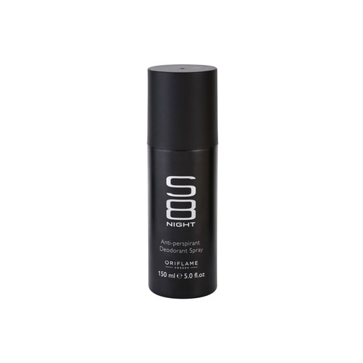 Oriflame S8 Night dezodorant w sprayu dla mężczyzn 150 ml  + do każdego zamówienia upominek. iperfumy-pl czarny męskie