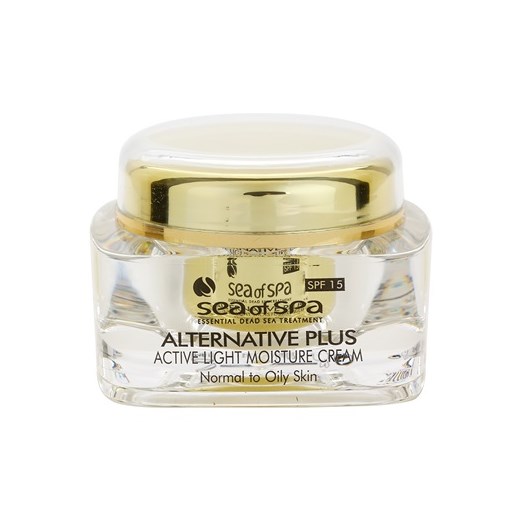 Sea of Spa Alternative Plus lekki krem aktywny 
o działaniu nawilżającym SPF 15 (Light Moisture Cream For Normal To Oily Skin Vitamin A & E) 50 ml + do każdego zamówienia upominek. iperfumy-pl szary lekkie