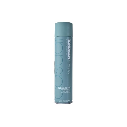 TONI&GUY Casual lakier do włosów soft (Flexible Hold Hairspray) 250 ml + do każdego zamówienia upominek. iperfumy-pl niebieski codzienny