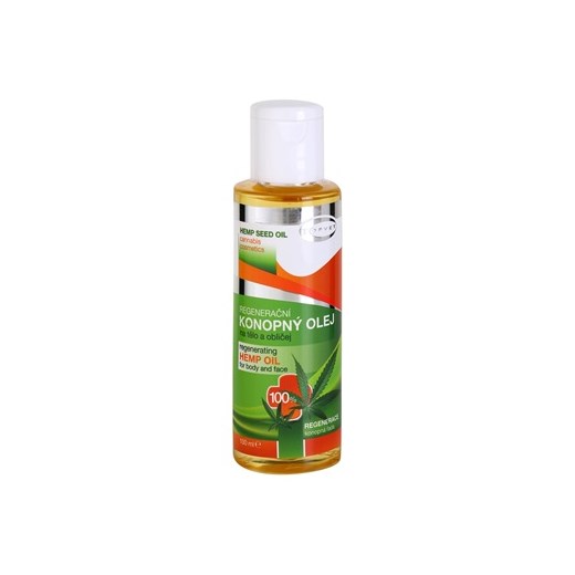 Topvet Hemp Seed Oil olejek z konopi do ciała i twarzy 100% (Regenerating Hemp Oil for Body and Face) 100 ml + do każdego zamówienia upominek. iperfumy-pl zielony 