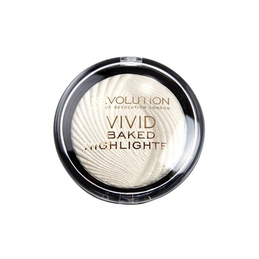 Makeup Revolution Vivid Baked Highlighter puder rozjaśniający odcień Golden Lights 7,5 g + do każdego zamówienia upominek. iperfumy-pl bezowy 