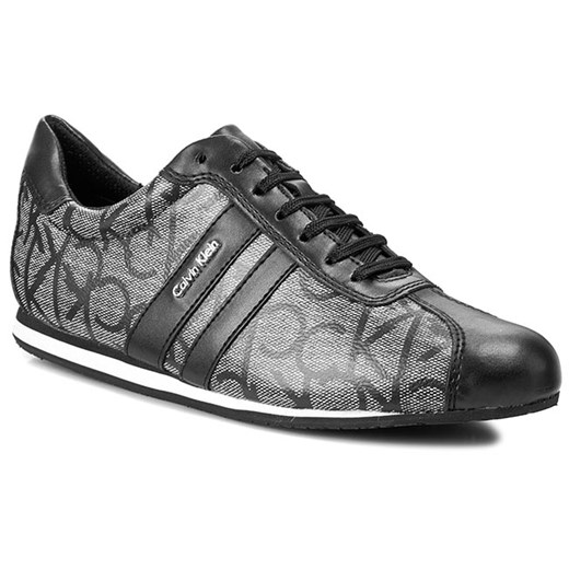 Sneakersy CALVIN KLEIN PLATINUM - George Iconogram/Smooth O11082 Granite/Bl eobuwie-pl szary jesień